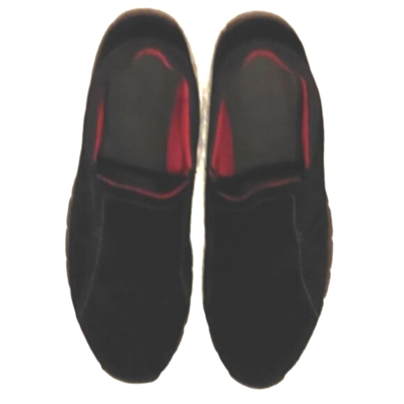 Clarks slip-on nubuck suede platform black shoes US9.5 EU40 - Picture 3 of 4